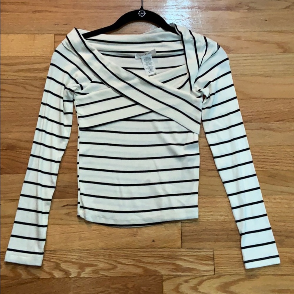 3/$15 Striped Off the Shoulder Top